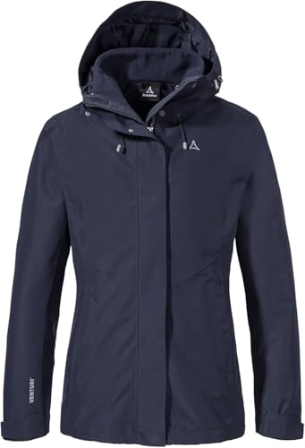 Schöffel Damen 3in1 Jacket Style Okere WMS, wasserdichte, atmungsaktive Outdoorjacke mit herausnehmbarer Fleecejacke, warme 3in1 Jacke mit verstellbarer Kapuze, navy blazer, 44 im Sale